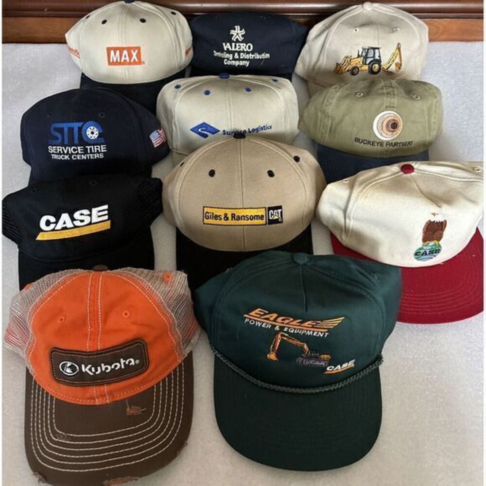 Lot of 11 Vintage Farm Hat Trucker Snapback Farm Patch Embroidered